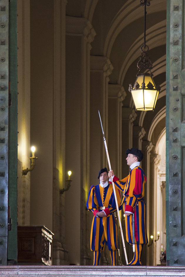 Zwitserse Garde bij Vaticaanstad