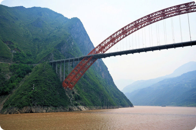 rode brug over de Yangtze