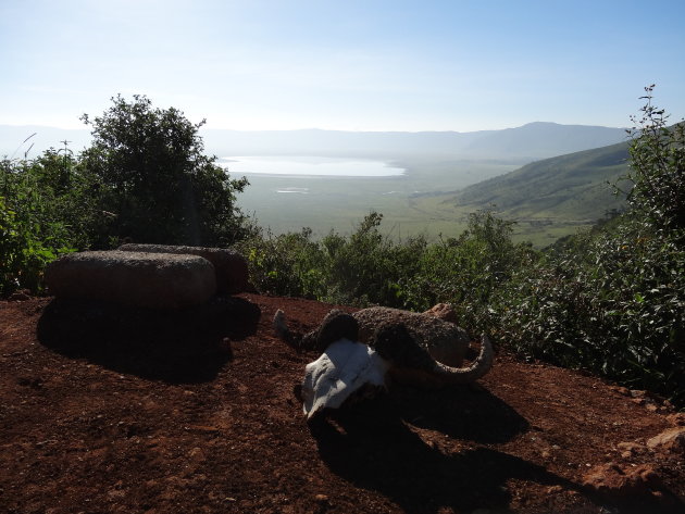 zonsopgang boven de Ngorongoro krater