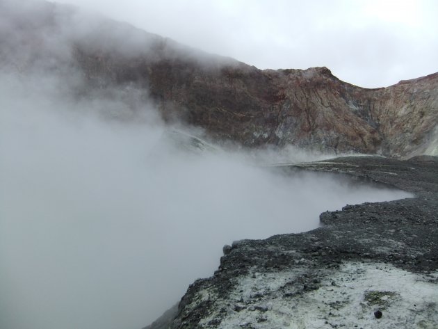 White Island. Actieve vulkaan op een eiland bij Nieuw Zeeland