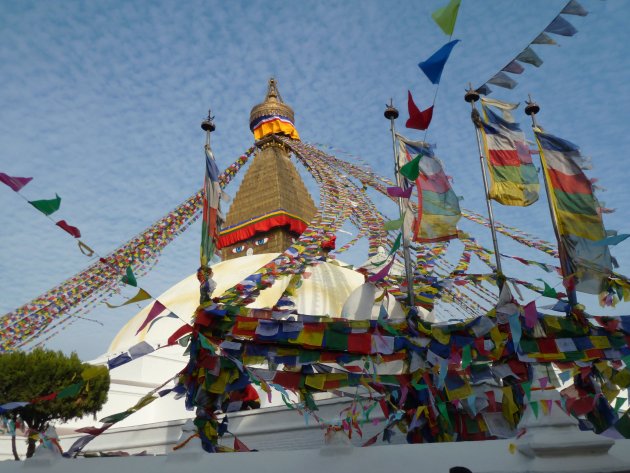 De stoepa Bouddhanath in Katmandu, Nepal.