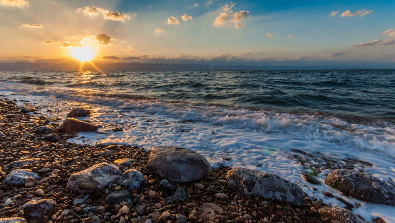 Sunset aan de Dode Zee