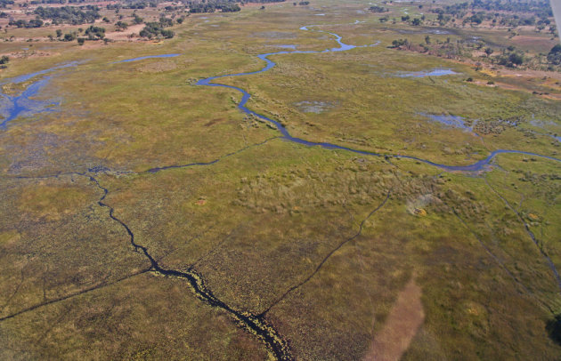 De Okavango vanuit de lucht