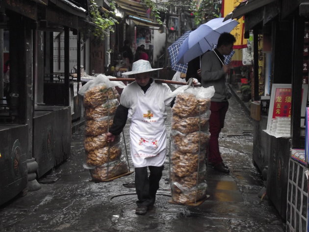 Een regenachtige voormiddag in Chonqing