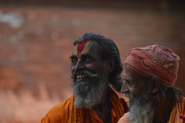 Mannen op Durbar Square