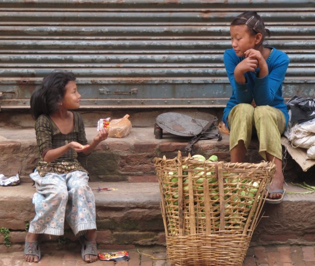 Ochtendmarkt in Bhaktapur