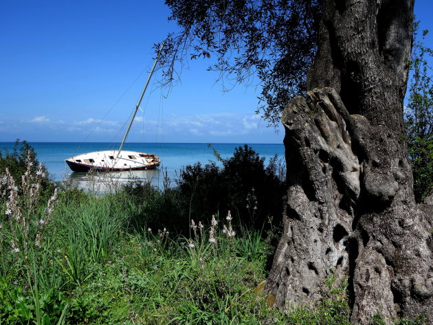 Schipbreuk bij Corfu