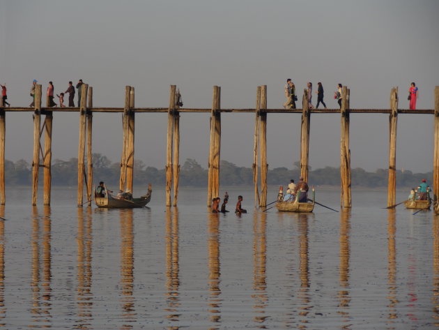 U Bein Bridge before sunset