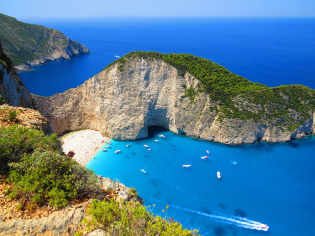 Scheepswrakstrand op Zakynthos