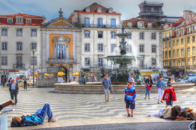 Zomers plein in Lissabon