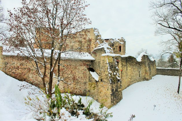 Kasteel in de sneeuw