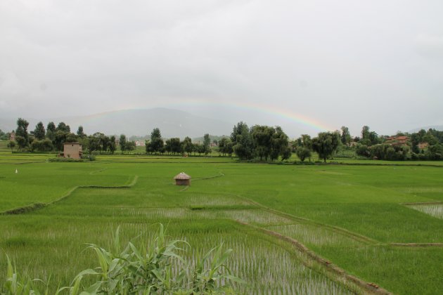 Regenboog in Kathmandu valley