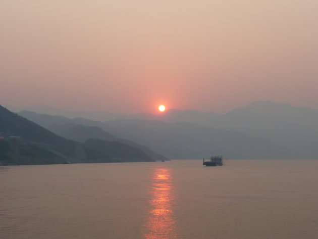zonsopkomst Yangtze rivier