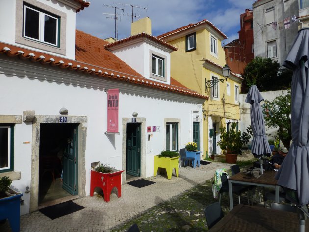 Uitrusten op Patio in centraal Lissabon