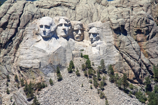 Presidenten in een rots