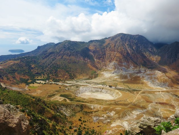 Blik op de caldera