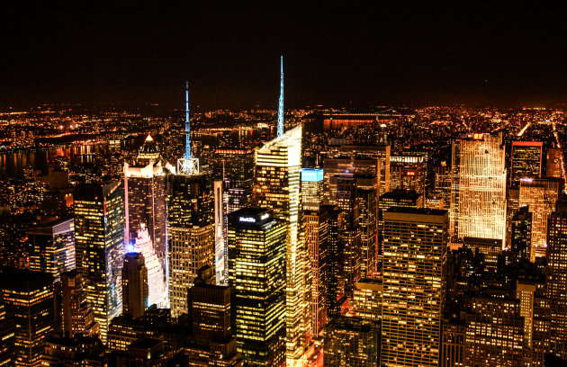 Nachtelijk uitzicht vanaf de Empire State Building