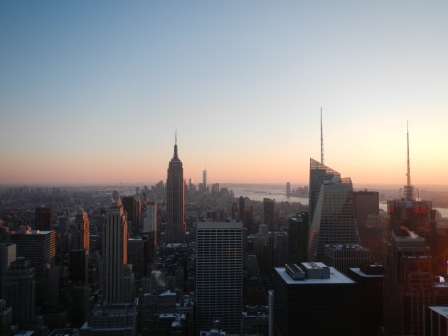 Het laatste zonnetje over New York