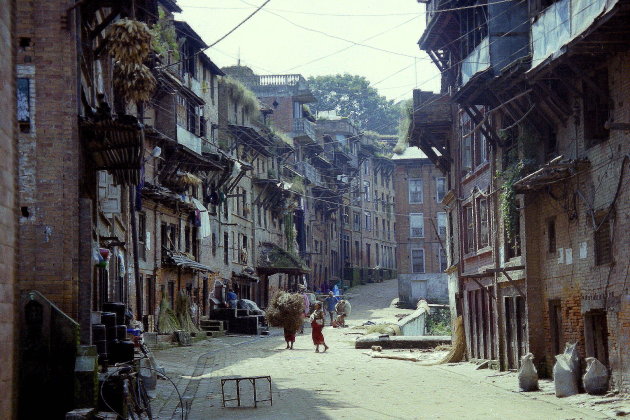 op straat in kathmandu