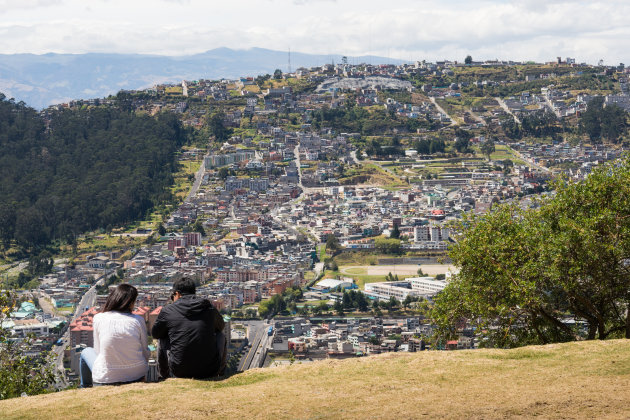 Uitzicht over Quito vanaf El Panecillo