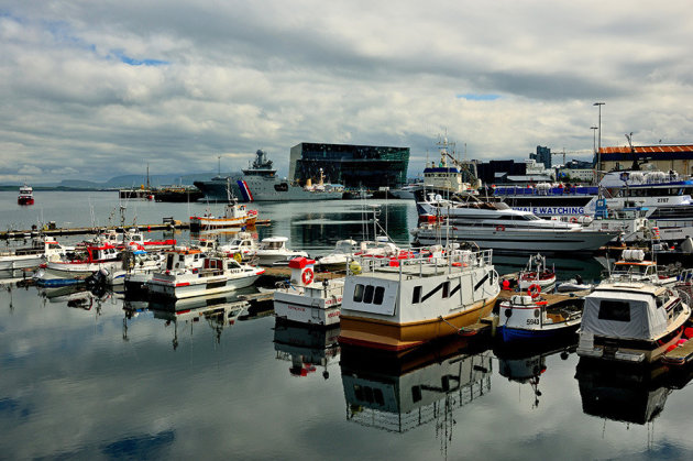 Vredige haven van Reykjavik