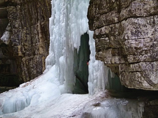 Maligne Canyon op z'n smalst