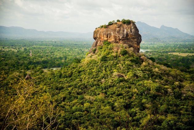 Uitzicht op de Sigiriya rots