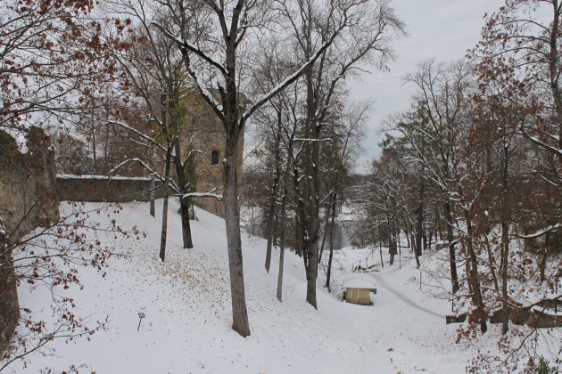 Prachtig sneeuwlandschap in Cesis