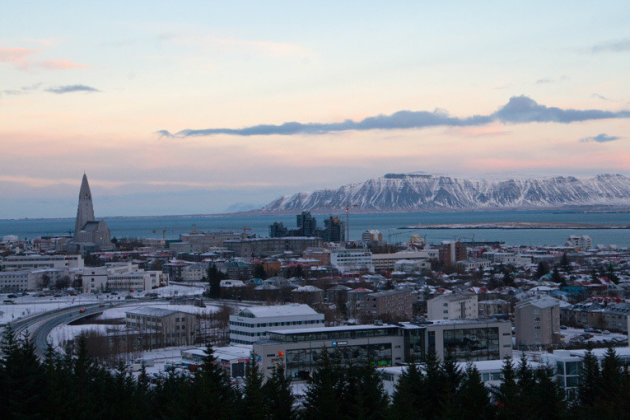 Zicht op Reykjavik