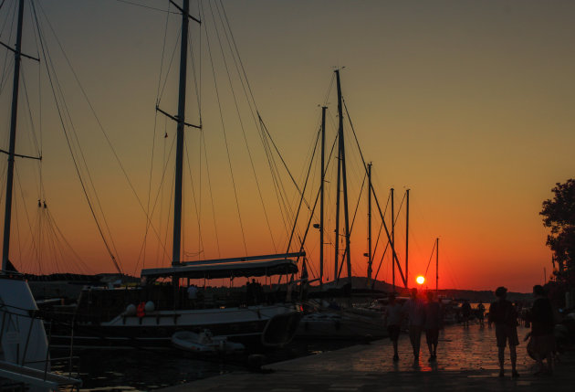 De haven van Šibenik 