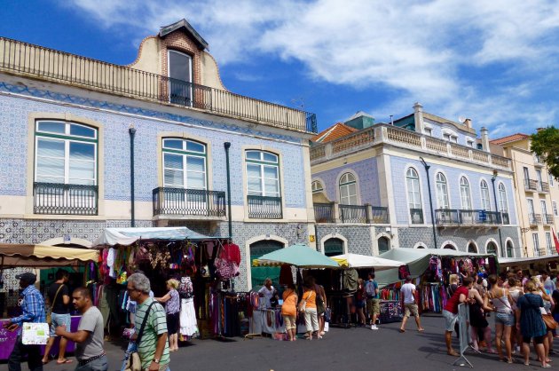 Blauwe Huizen op het Plein