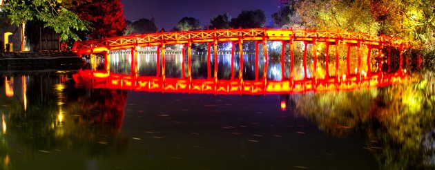 Red bridge of Hanoi