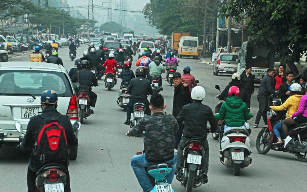 Druk en chaotisch Hanoi