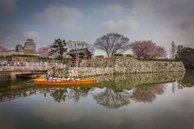 Boottocht aan het kasteel van Himeji