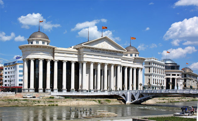  In het centrum van Skopje