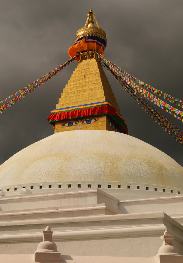 Moesson in Kathmandu, Boedhanath