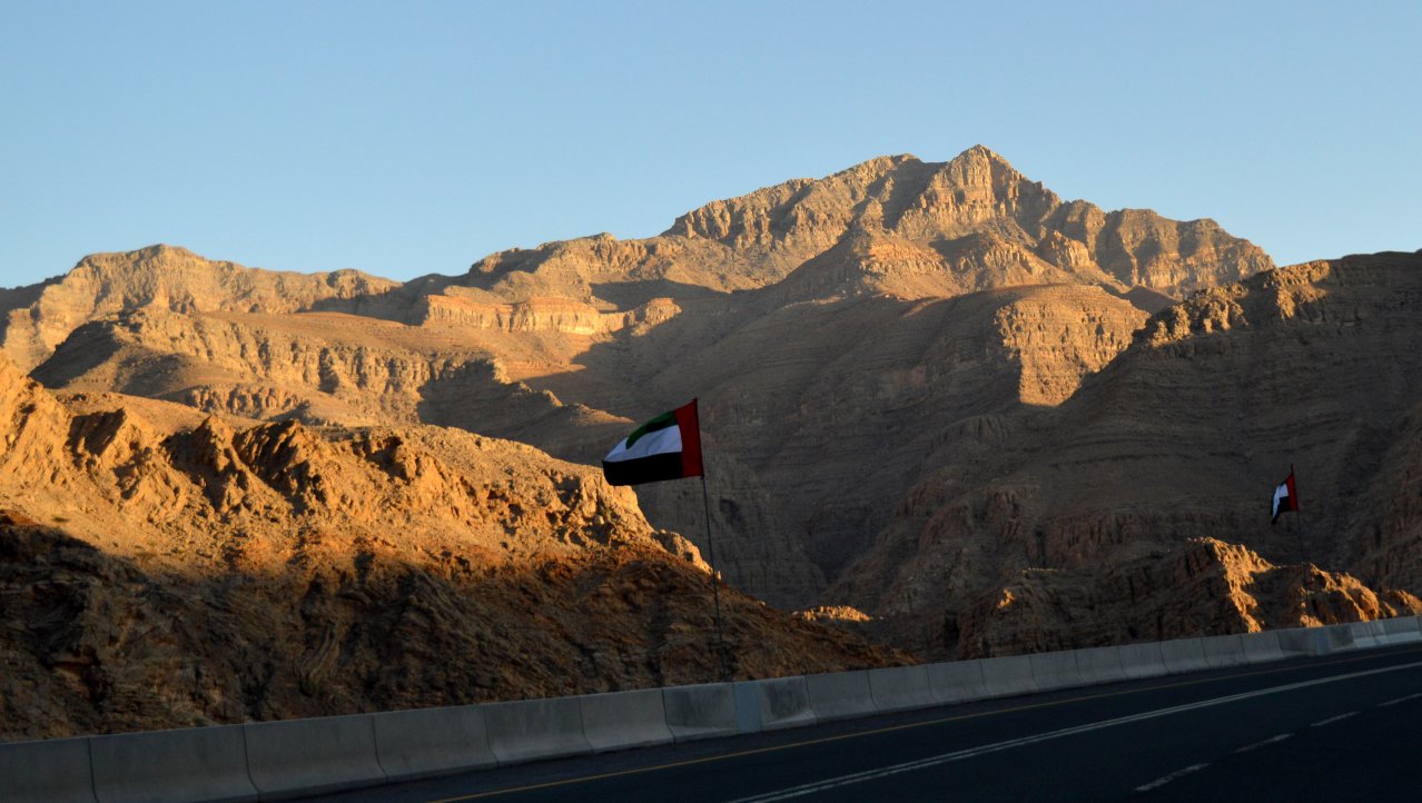 Jebel Jais bij zonsondergang