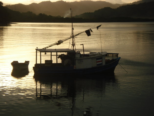 Boat at sunset