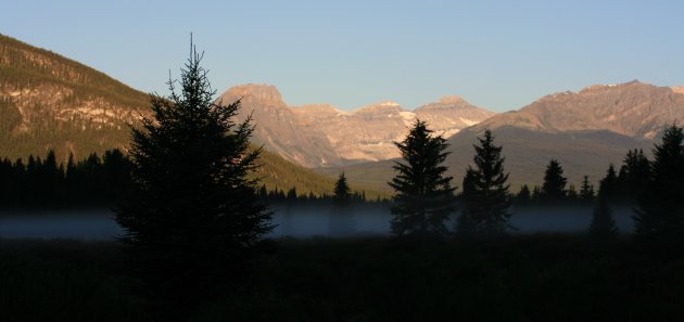 Ochtendnevel, Banff National Park
