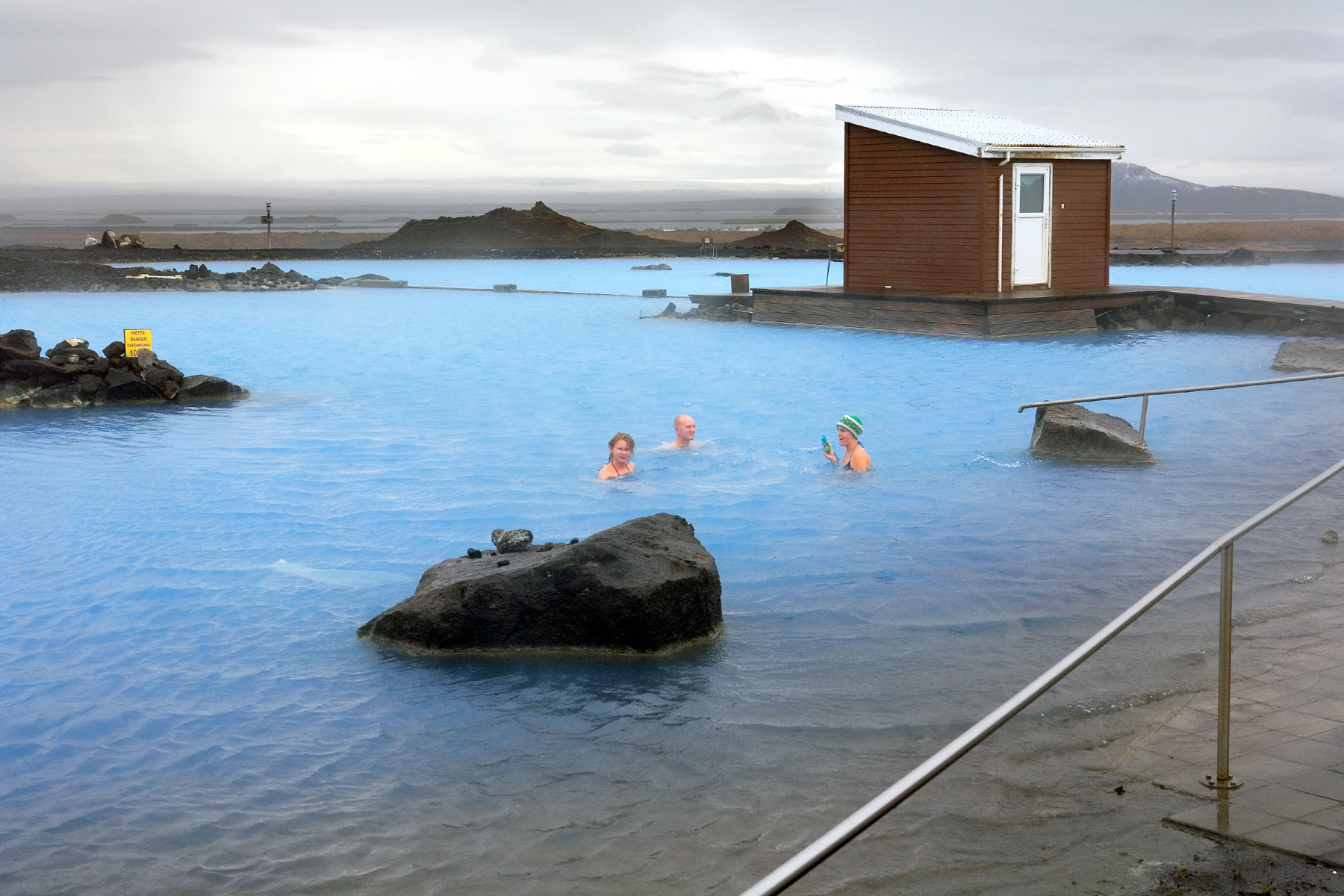Eindstation van een wandeltocht door het noordoosten van IJsland: de Myvatn Nature Baths. Foto: Tim Johannis / Columbus Travel
