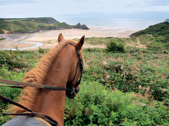 Een onvergetelijke reiservaring in Wales: een paardentocht op de Gower Peninsula. Foto: Peter de Ruiter.