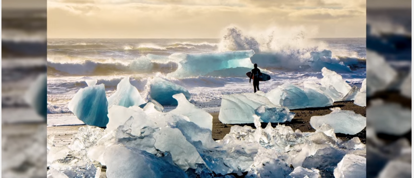 Spectaculair: surfen op Arctische golven image