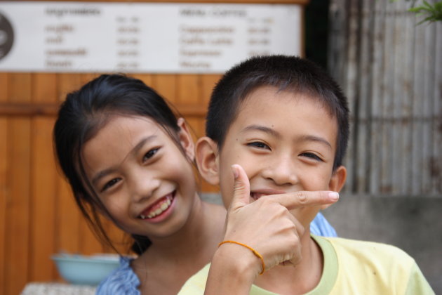 2008: Bangkok: broer en zus.