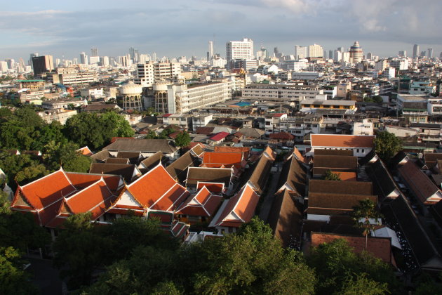 2008: Bangkok: uitzicht vanaf Golden mountain.