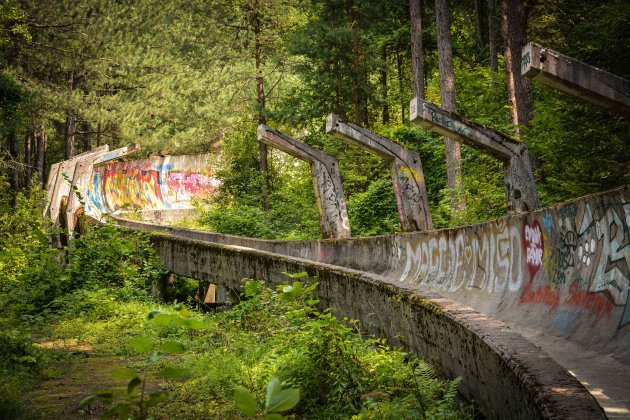 Verlaten bovenaan sarajevo