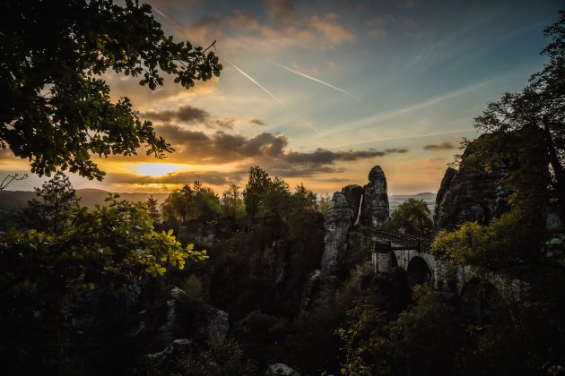 Zonsopkomst boven de Bastei