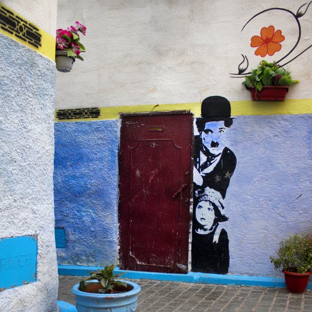 Charlie Chaplin op bezoek in Fez