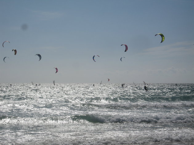 Kite surfers in Tarifa