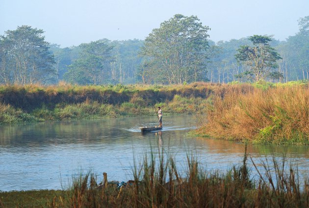 's Morgens vroeg in Chitwan