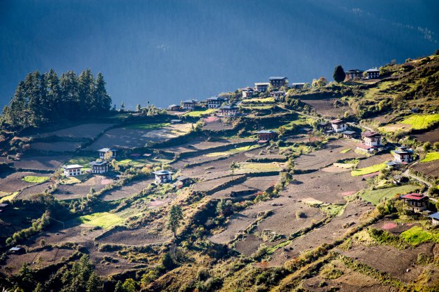 Bij een familie in Bhutan